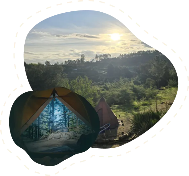 Tent in the portugese natuur